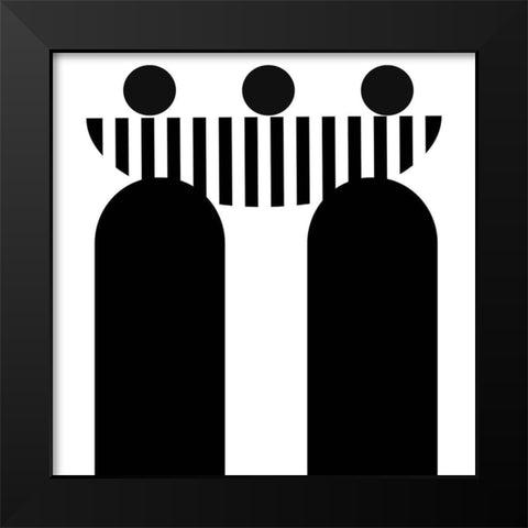 Boat Ride Black Modern Wood Framed Art Print by Burney, Yvonne Coleman