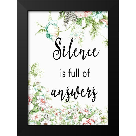 Full of Answers Black Modern Wood Framed Art Print by Burney, Yvonne Coleman