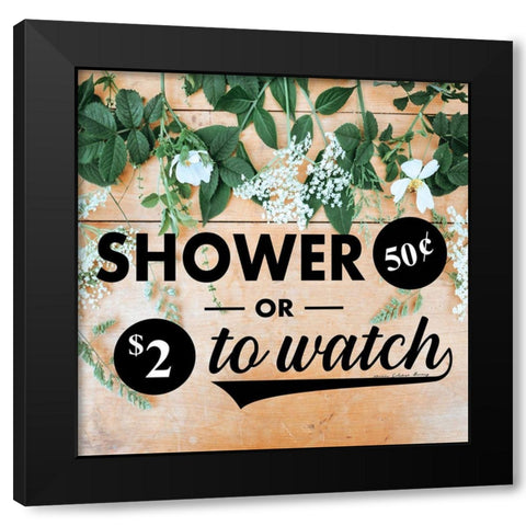 Shower or Watch Black Modern Wood Framed Art Print with Double Matting by Burney, Yvonne Coleman