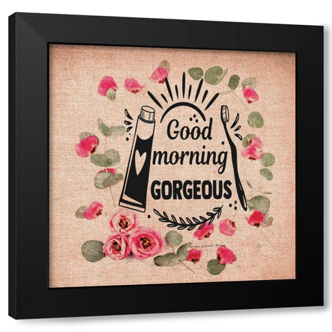 GM Gorgeous Black Modern Wood Framed Art Print by Burney, Yvonne Coleman