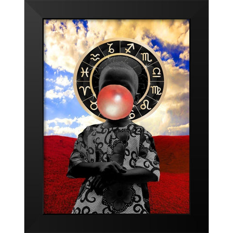 Double Bubble Black Modern Wood Framed Art Print by Burney, Yvonne Coleman