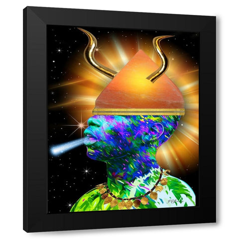 In Living Color Black Modern Wood Framed Art Print by Burney, Yvonne Coleman
