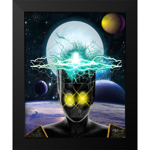 High Energy Black Modern Wood Framed Art Print by Burney, Yvonne Coleman