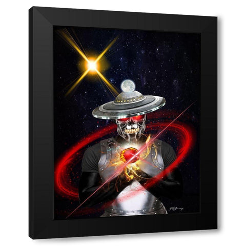 Anger Black Modern Wood Framed Art Print by Burney, Yvonne Coleman