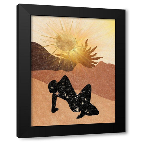 Basking in the Sun Black Modern Wood Framed Art Print with Double Matting by Burney, Yvonne Coleman