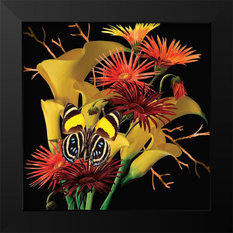 Yellow Supreme Black Modern Wood Framed Art Print by Burney, Yvonne Coleman