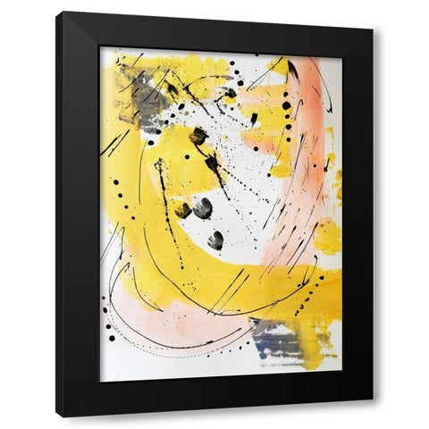 Carmel Blush Black Modern Wood Framed Art Print with Double Matting by Burney, Yvonne Coleman