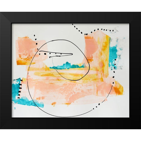 Board Walk Blush Black Modern Wood Framed Art Print by Burney, Yvonne Coleman