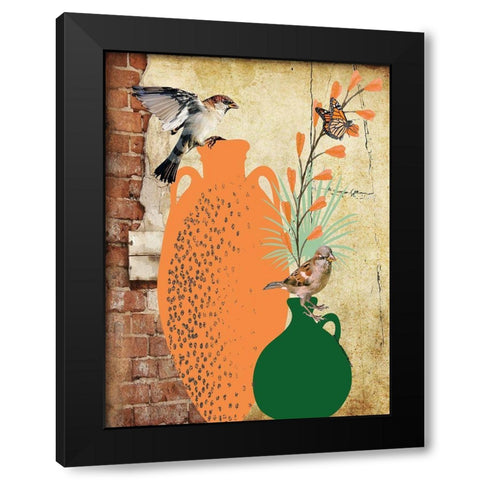 Garden Pots III Black Modern Wood Framed Art Print with Double Matting by Burney, Yvonne Coleman