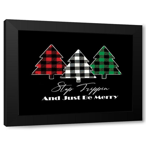 Stop Trippin Black Modern Wood Framed Art Print with Double Matting by Burney, Yvonne Coleman