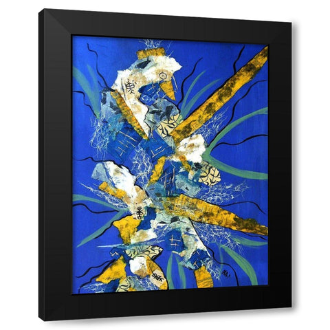 Blue Goose Black Modern Wood Framed Art Print by Burney, Yvonne Coleman
