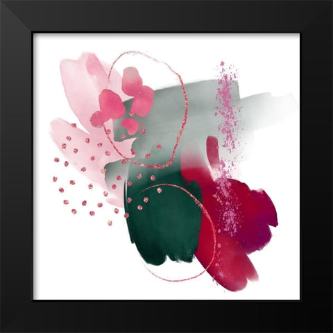 Pedals of Love Black Modern Wood Framed Art Print by Burney, Yvonne Coleman