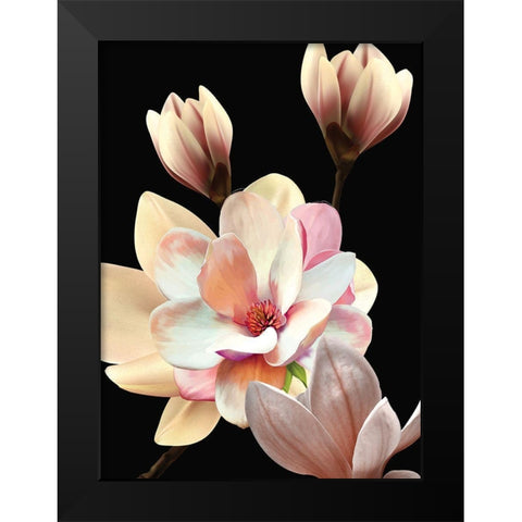 Garden Party Black Modern Wood Framed Art Print by Burney, Yvonne Coleman