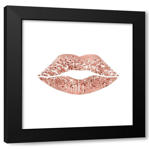 Sweet Lips Black Modern Wood Framed Art Print by Burney, Yvonne Coleman