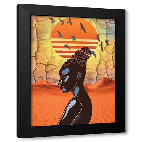 The Joy of Sunset Black Modern Wood Framed Art Print by Burney, Yvonne Coleman