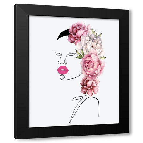 Line Art Black Modern Wood Framed Art Print by Burney, Yvonne Coleman