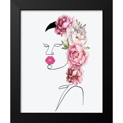 Line Art Black Modern Wood Framed Art Print by Burney, Yvonne Coleman