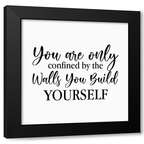 Walls Black Modern Wood Framed Art Print by Burney, Yvonne Coleman