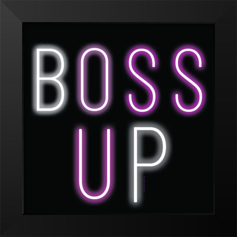 Boss Up Black Modern Wood Framed Art Print by Burney, Yvonne Coleman