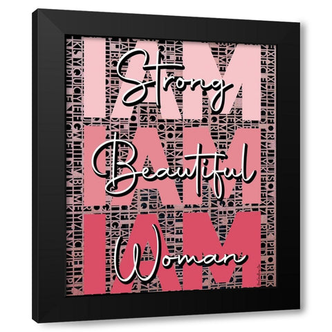 I Am Black Modern Wood Framed Art Print with Double Matting by Burney, Yvonne Coleman