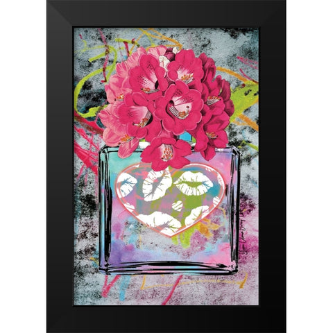 Graffiti Black Modern Wood Framed Art Print by Burney, Yvonne Coleman