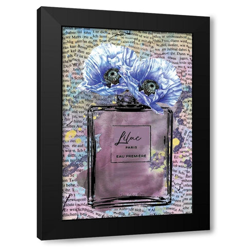 Lilac Black Modern Wood Framed Art Print with Double Matting by Burney, Yvonne Coleman