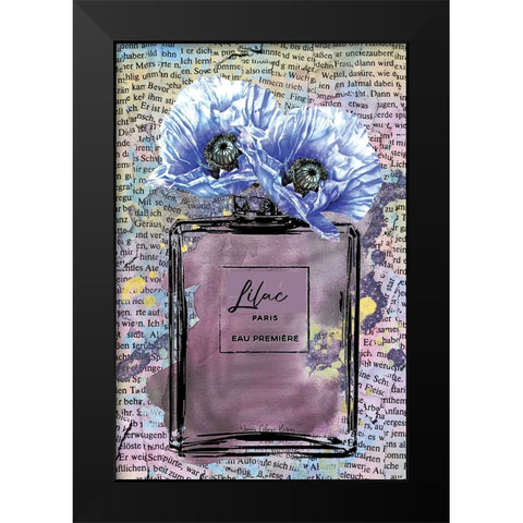 Lilac Black Modern Wood Framed Art Print by Burney, Yvonne Coleman