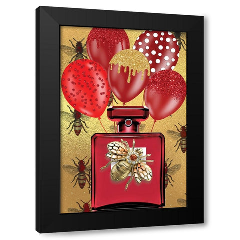 Red Fragrance Black Modern Wood Framed Art Print by Burney, Yvonne Coleman