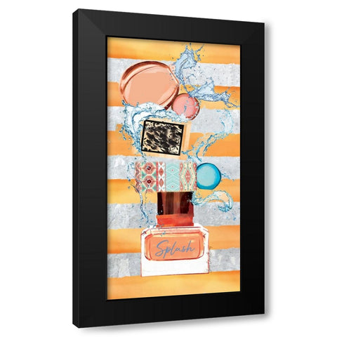 Splash Black Modern Wood Framed Art Print with Double Matting by Burney, Yvonne Coleman