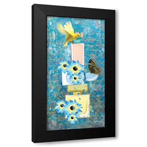 Splash I Black Modern Wood Framed Art Print with Double Matting by Burney, Yvonne Coleman