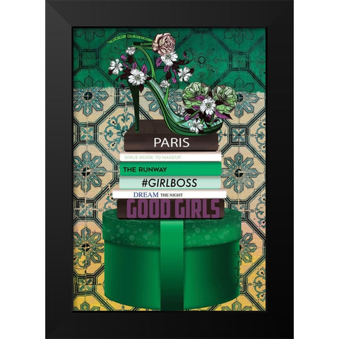 Good Girls Black Modern Wood Framed Art Print by Burney, Yvonne Coleman