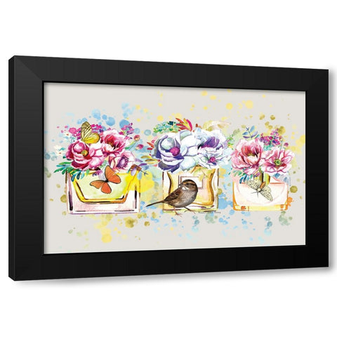Perfume and Flowers Black Modern Wood Framed Art Print with Double Matting by Burney, Yvonne Coleman