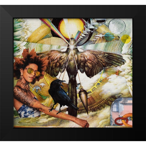 New Birth Black Modern Wood Framed Art Print by Burney, Yvonne Coleman