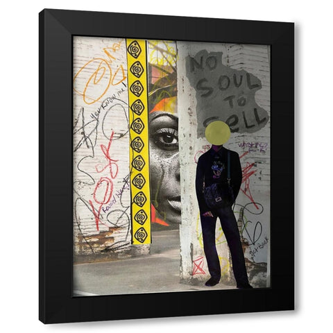 No Soul to Sell Black Modern Wood Framed Art Print with Double Matting by Burney, Yvonne Coleman