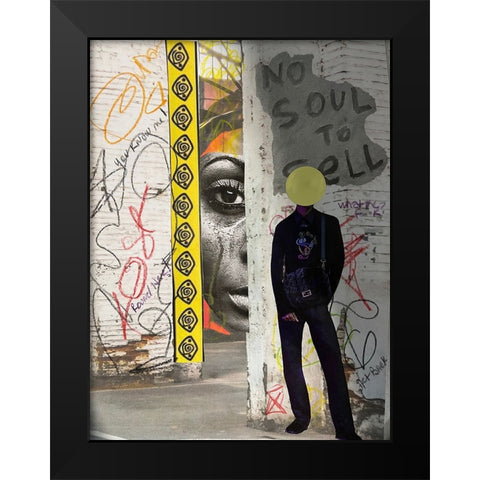 No Soul to Sell Black Modern Wood Framed Art Print by Burney, Yvonne Coleman