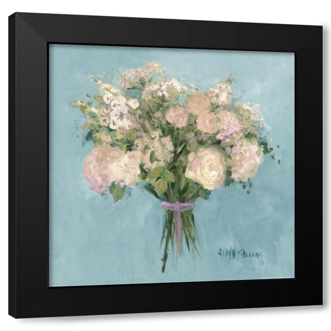 Rose Bouquet I Black Modern Wood Framed Art Print with Double Matting by Yellow Cafe