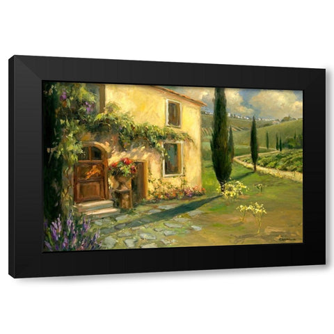 Tuscan Spring Black Modern Wood Framed Art Print by Yellow Cafe
