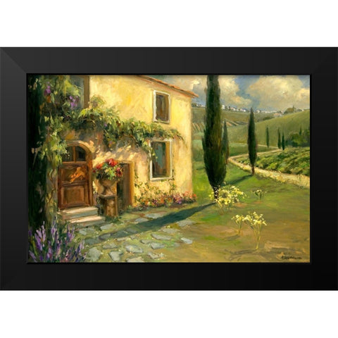 Tuscan Spring Black Modern Wood Framed Art Print by Yellow Cafe