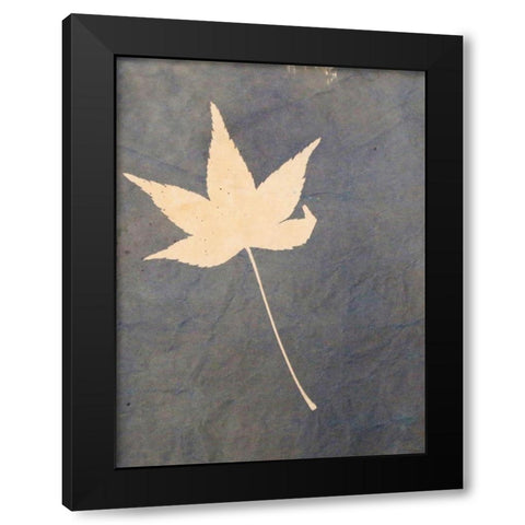 Blue I Black Modern Wood Framed Art Print by Yellow Cafe