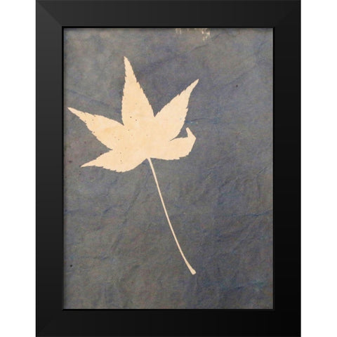 Blue I Black Modern Wood Framed Art Print by Yellow Cafe