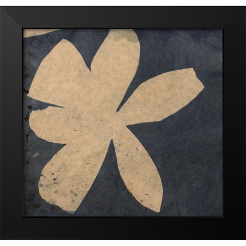 Blue 37 Black Modern Wood Framed Art Print by Yellow Cafe