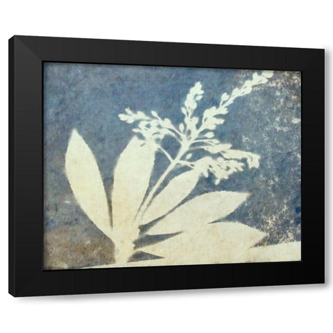 Blue 32 Black Modern Wood Framed Art Print by Yellow Cafe