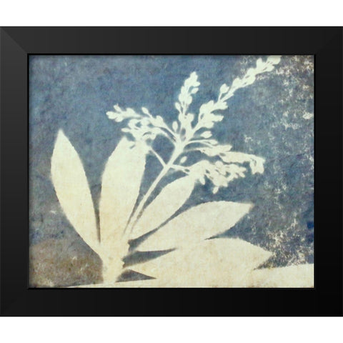 Blue 32 Black Modern Wood Framed Art Print by Yellow Cafe