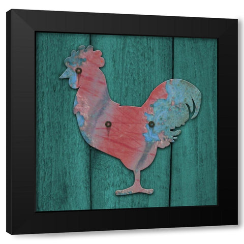 Cow Black Modern Wood Framed Art Print by Yellow Cafe