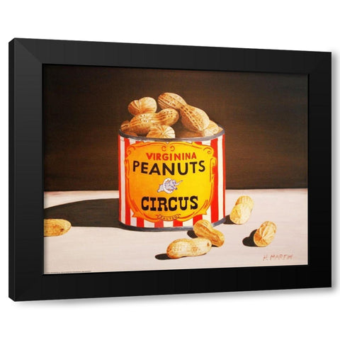 Circus Peanuts Black Modern Wood Framed Art Print by Yellow Cafe