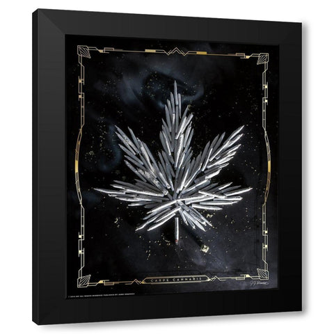Carpe Cannabis Black Modern Wood Framed Art Print with Double Matting by Yellow Cafe