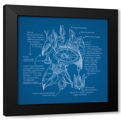 Blueprints III Black Modern Wood Framed Art Print by Yellow Cafe