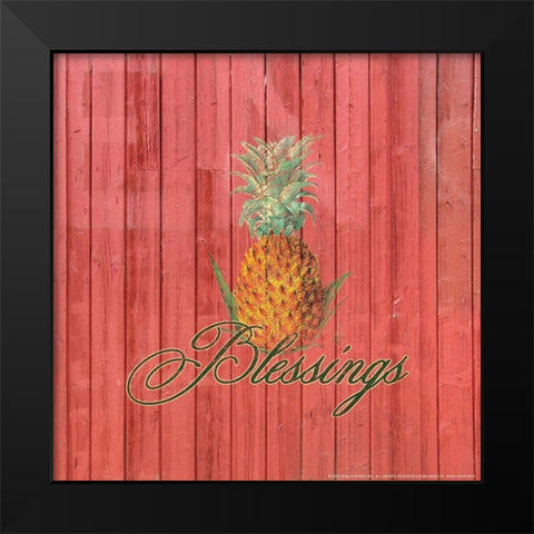 Blessings Black Modern Wood Framed Art Print by Yellow Cafe