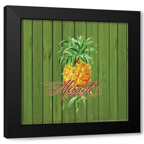 Miracle Black Modern Wood Framed Art Print by Yellow Cafe