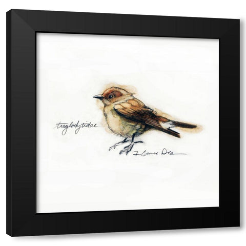 Finch Black Modern Wood Framed Art Print with Double Matting by Yellow Cafe